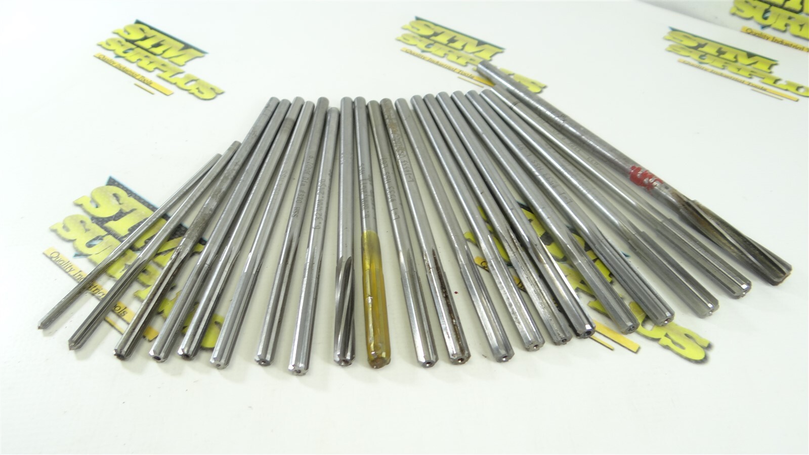 21 ASSORTED METRIC HSS CHUCKING REAMERS 3.5MM TO 9.8MM YANKEE GLENBARD