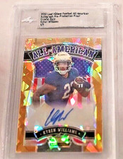 Kyren Williams 2022 Leaf Valiant CRYSTAL GOLD ALL-AMERICAN Autograph 1/1 Rookie