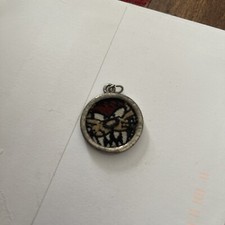 Vintage Warner Brothers Tasmanian devil stitched circle pendant