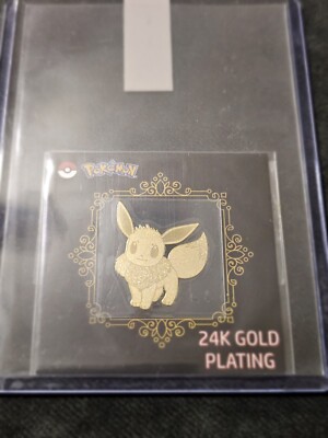 Eevee 24k gold plated Pokémon sticker from Korean striking popping