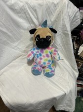 Rare Polka Dot Unicorn Pug Puppy Dog Stuffed Plush Hoodie Pajamas 16" NICE