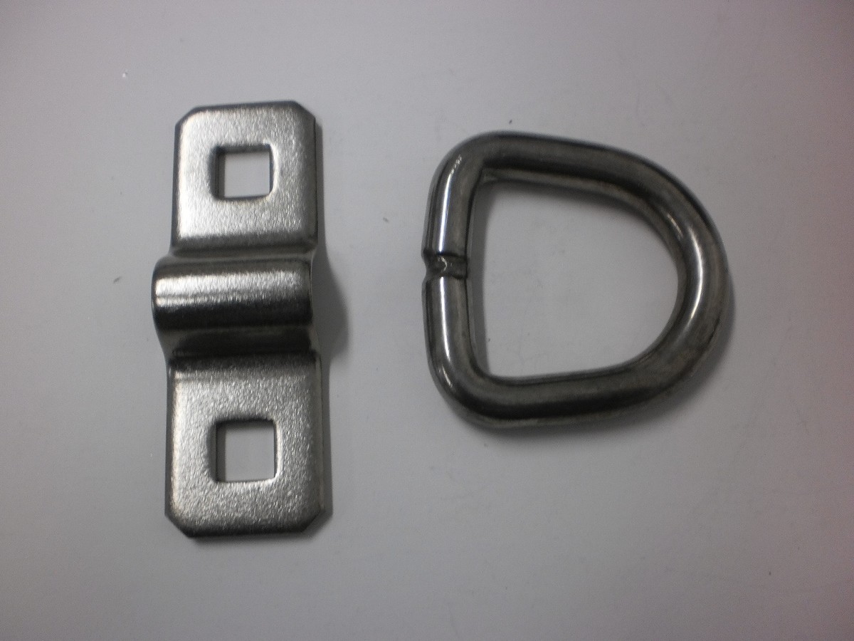 8 - 3/8 Stainless Steel D Ring Rope Chain Tie Downs Car Truck ATV Snowmobile - Foto 8