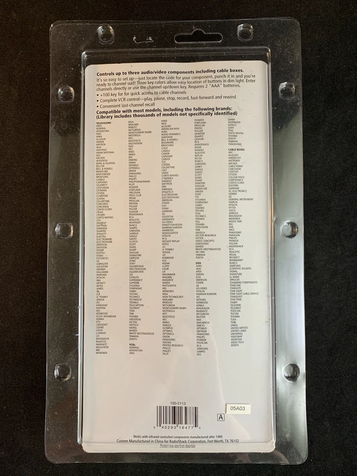 RadioShack 3-in-One Universal Remote Control - Image 2 of 2