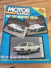 MOTOR MANUAL magazine APRIL 1981 LASER 323 CRESSIDA STANZA SSS CHARADE SKYLINE