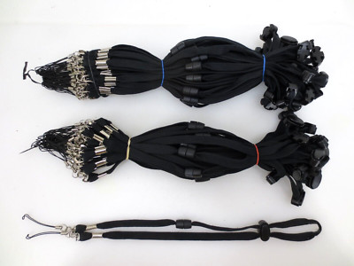 Lot of 50 Double Ended Lanyard 2 Strap Loop Connectors Adjustable Event Badge ID