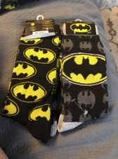 BNWTS DC Comics Batman Socks  Shoe Size 6-12 2 PAIRS  