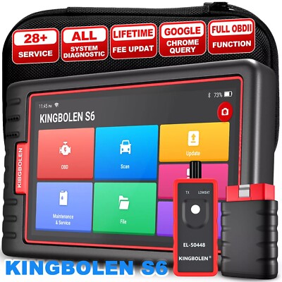 KINGBOLEN S6 Bidirectional Scanner OBD2 Car Diagnostic Tool Key Coding AD800 BT