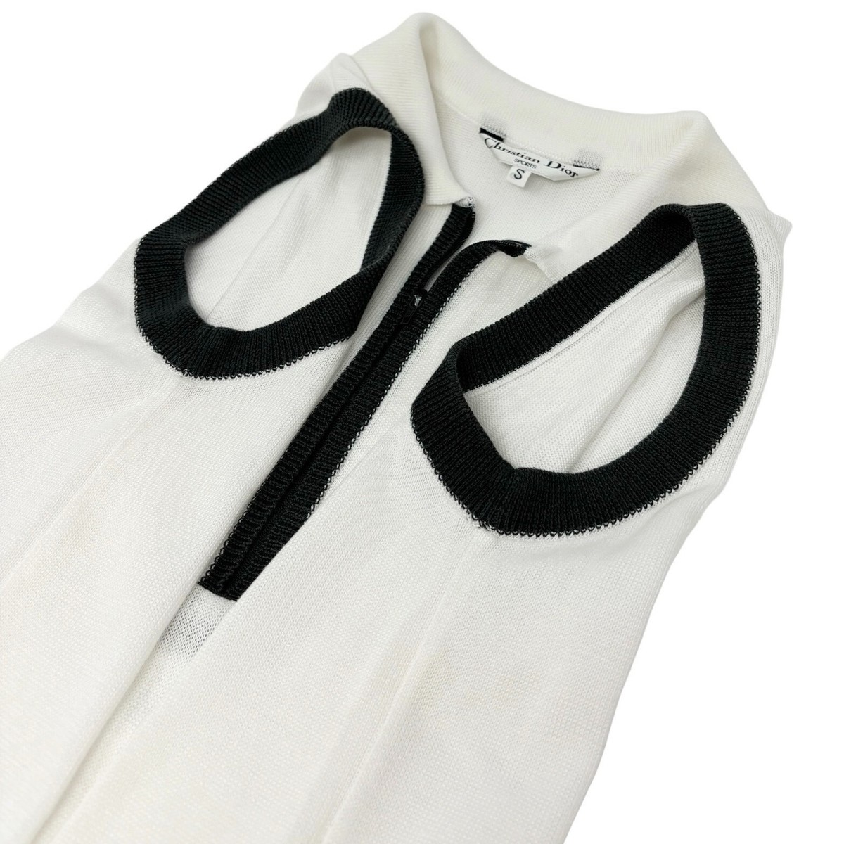 Christian Dior Sports Vintage Big Logo Sleeveless Top #S White