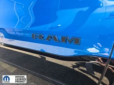 Fits 2019-2025 Ram Truck 1500 RAM emblem overlay with outline vinyl sticker-pair