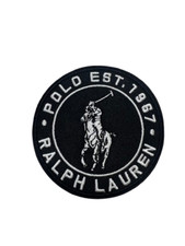 Polo Ralph Lauren Patch Iron-On/Sew-On Embroidered 3.5" Black