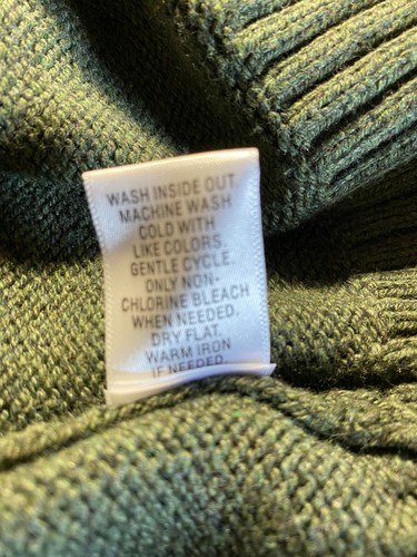 Croft & Barrow Mens Sz XL Dark Green 1/4 Zip Soft Pullover Sweater Long Sleeve - Picture 7 of 8