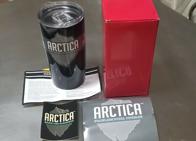 New Genuine ARCTICA 20oz. Tumbler Cup Clear Top Stainless Steel Hot/Cold Drinks