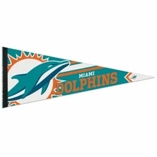 MIAMI DOLPHINS ROLL UP PREMIUM FELT PENNANT 12"x30" BRAND NEW WINCRAFT 🐬