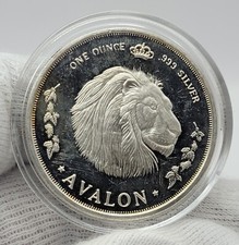 1995 Avalon Lion 1 oz .999 Fine Silver Round In Freedom