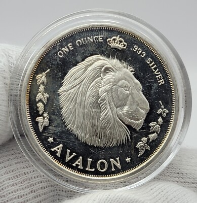 1995 Avalon Lion 1 oz .999 Fine Silver Round In Freedom's Name