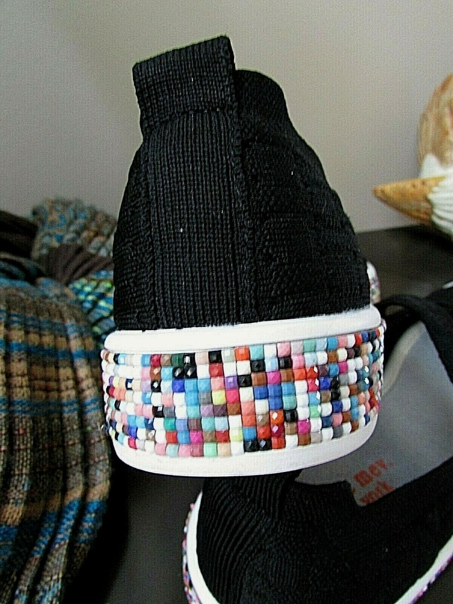 BERNIE MEV spark slip on flats comfort black beaded bling  display picture 1