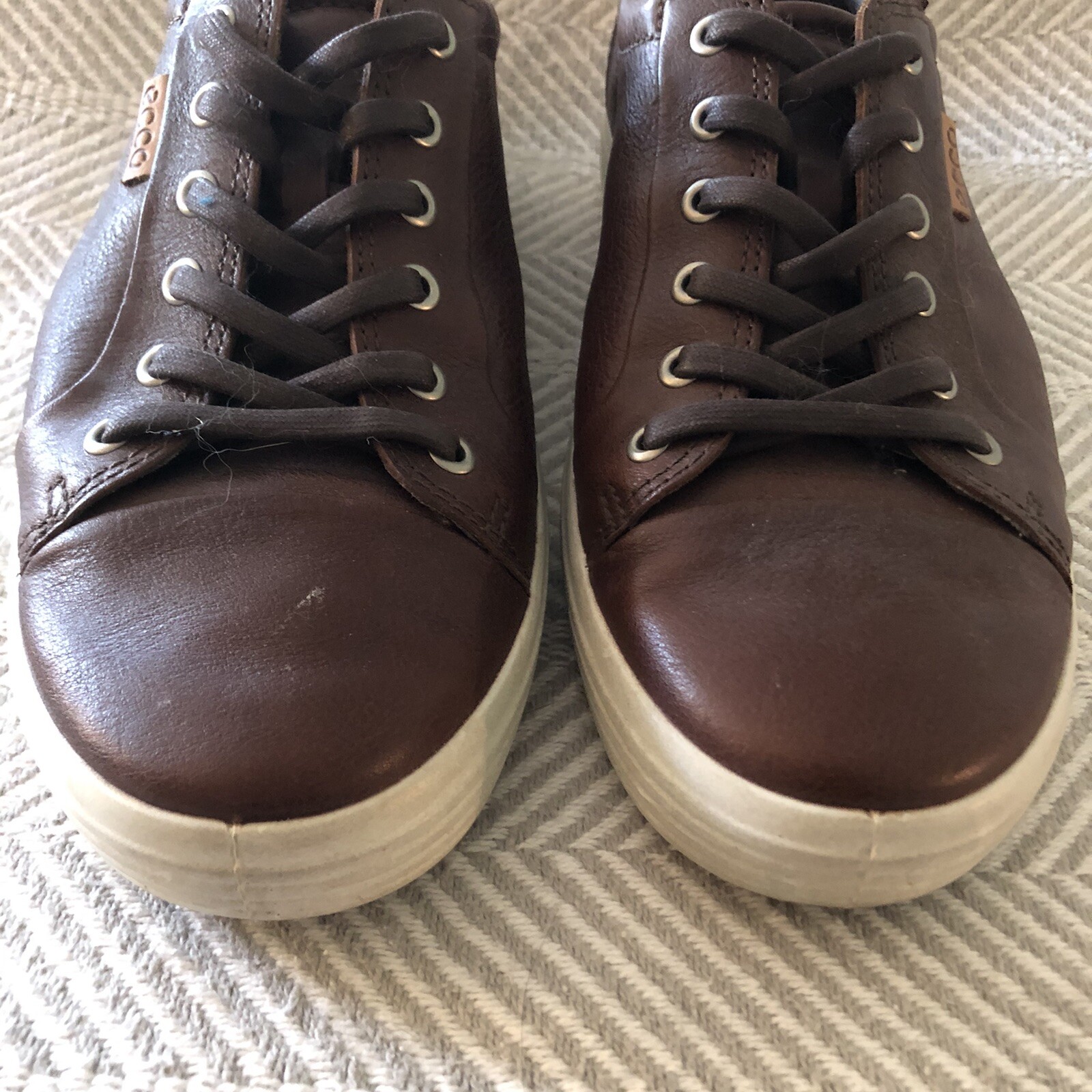 Ecco Leather Sneakers Brown Danish Design Soft Comfor… Gem