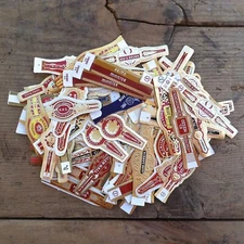 100 Assorted Vintage Original CIGAR BAND Label Collection 1920s-30s Labels LOT