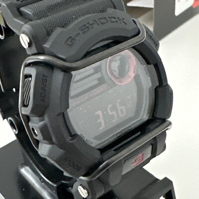 Casio G-Shock Men's Quartz World Time Red Accent Black Resin 50mm