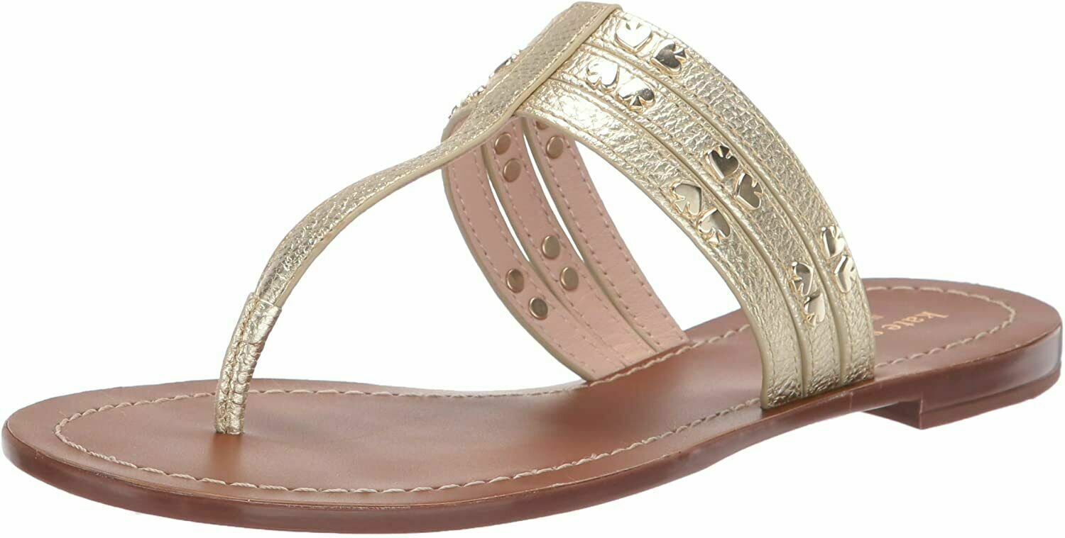 MERRELL NUOVO sandalo donna Kate Spade taglia 8 perizoma oro pallido pelle metallizzata 254393 $120