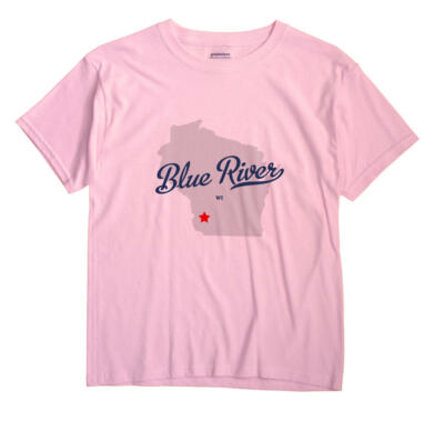 Blue River Wisconsin WI T-Shirt MAP