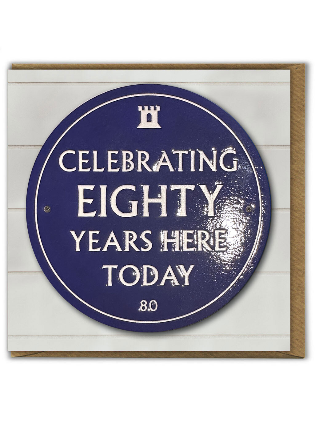 80th Birthday Age 80 Quality Embossed Card Funny Amusing Novelty Humour Witty