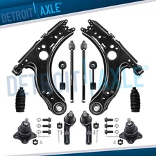 12PC Lower Control Arms Ball Joints Tie Rods Sway Bars For VWBeetle Golf Jetta
