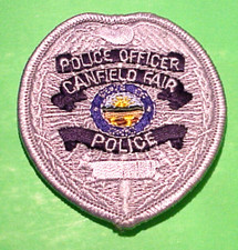 CANFIELD FAIR   OHIO  OH  3" VINTAGE OFFICER POLICE PATCH  FREE SHIPPING!!!