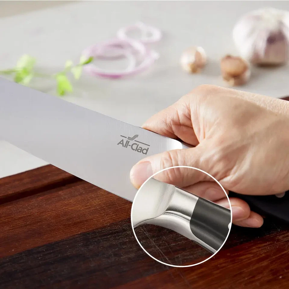 ПОЛНОСТЬЮ ЗАКРЫТЫЕ кухонные ножи, КОВАНАЯ НЕМЕЦКАЯ нержавеющая сталь, ТРОЙНАЯ ЗАКЛЕПКА ручка, НОВЫЕ - Изображение 3 из 4