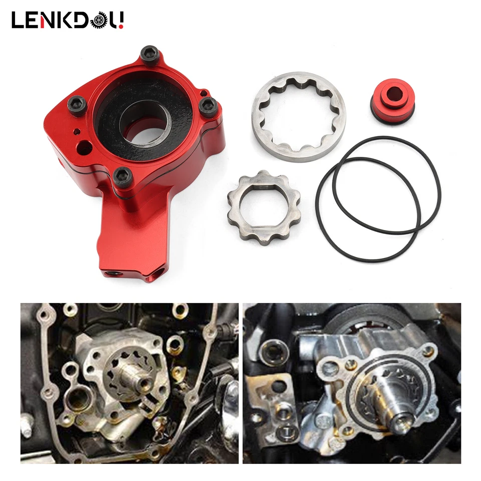 Red High Volume Oil Pump For Harley Twin Cam Softail Touring Glide Dyna 07-17 - Image 3 of 4