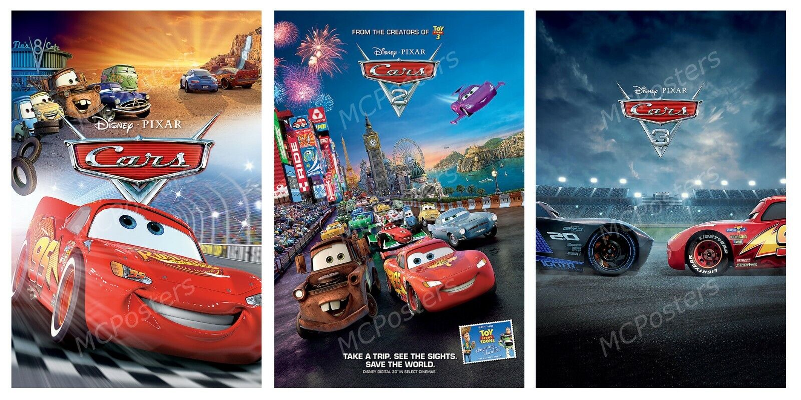 Cars 1 + Cars 2 + Cars 3