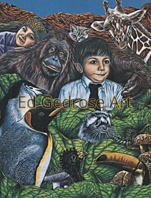 ''Gods Kiss'' Illustration 8x10'' Signed & Matted Original Painting.
