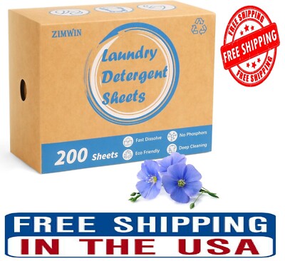 Laundry Detergent Sheets, 200 Sheets Fresh Linen Scent Laundry Sheets-200 Loads