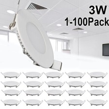 3Inch LED Ceiling Lights Ultra-Thin Recessed Retrofits Kit 6000K Daylight 3W