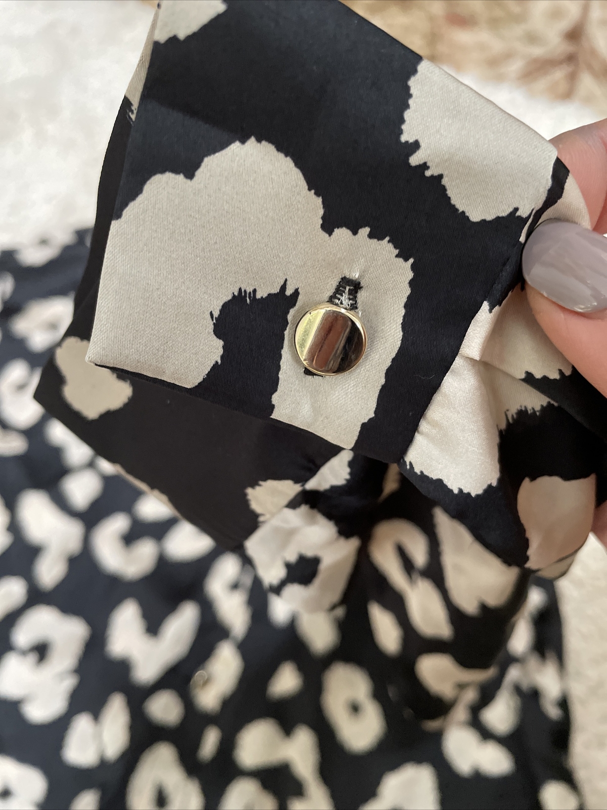 ZARA NEW Satin Belted Shirt Dress Leopard / Animal Print S 2237/288 image 3