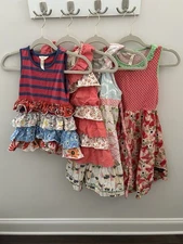 Matilda Jane girls Lot Of 4dresses / shirts size 8-12 Platinum by Matilda