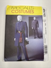 McCall's sewing pattern 4745 MEN'S CIVIL WAR COSTUME Sz Xlg-XXXL Uncut