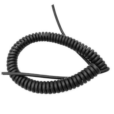 Shrinkable Cable Power Extension Cord 18AWG 4 Cores Spring Spirals Black Cable