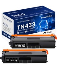 TN-433BK TN433BK 2-Pack High Yield Black Toner Cartridge Compatible TN433BK TN-4