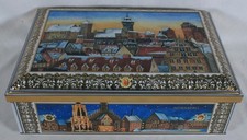2018 SCHMIDT NURNBERGER LEBKUCHEN FESTIVE TIN CHEST ONLY 15" x 10.5" X 5.5" NIB