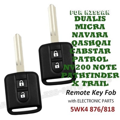 5WK4 876/818 for Nissan Dualis Micra Navara Note Qashqai Cabstar Remote Key Fob