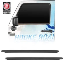 Pair Front Door Window Belt Outer Weatherstrips Seal for 07-18 Jeep Wrangler JK