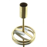 Nature Trends Stabkerzenhalter Goldfarben Mit Fuß 15 Cm - Metall