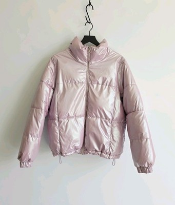 Reserved Eco Aware Holographic Shiny Light Pink Puffer Jacket Women's Size 42
