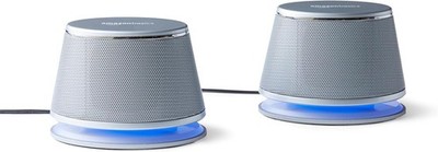 Amazon Basics Stereo 2.0 Speakers for PC or Laptop w/ Volume Control, 3.5mm Aux