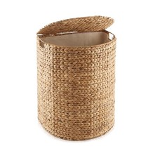 Casafield Half Moon Laundry Hamper with Lid and Removable Liner Bag - Natural...