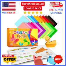 Origami Paper 220 Sheets 6x6 Double Sided Colorful Craft Folding Kit