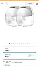 MomMed Wearable Breast Pump 2-Pack Gray