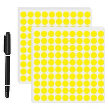 2000 Pcs 3/4" Garage Sale Price Stickers Sheets, Yellow 0.75 inch, 