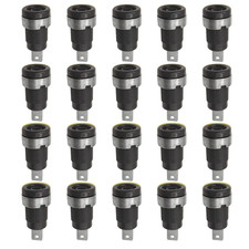 20PCS 4Mm Banana Socket 32A Panel Mount Female Connectors, Insulated Safety Bind